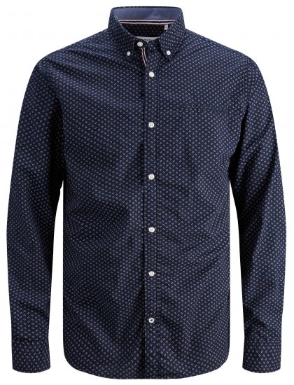 Jack & Jones JJDEAN LS Shirt Navy - Košulje - Muške Košulje Veliki Brojevi