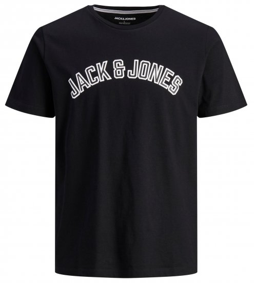 Jack & Jones JJCITY T-Shirt Black - Majice Kratkih Rukava - Muške Majice Kratkih Rukava Veliki Brojevi 