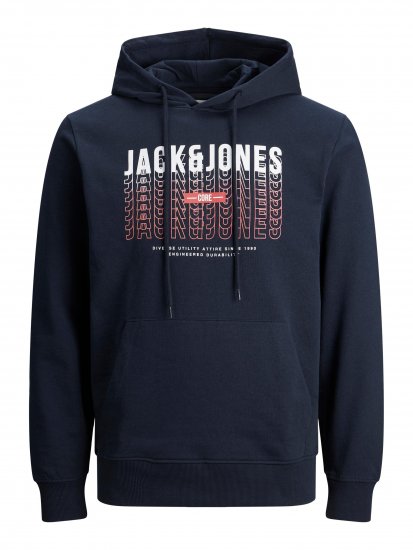 Jack & Jones JJCYBER SWEAT Hoodie Navy - Puloveri & dukserice - Muške Puloveri & dukserice veliki brojevi