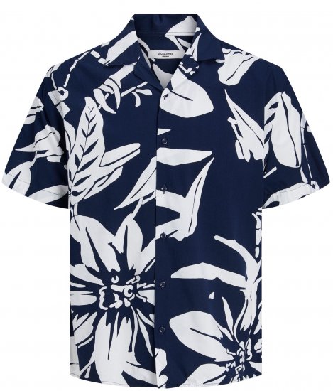 Jack & Jones JPRBLATROPIC Resort Shirt Navy - Košulje - Muške Košulje Veliki Brojevi