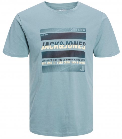 Jack & Jones JCOARC T-Shirt Light Blue - Majice Kratkih Rukava - Muške Majice Kratkih Rukava Veliki Brojevi 