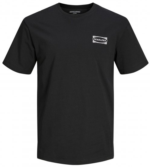 Jack & Jones JCOEDTN T-Shirt with Back Print Black - Majice Kratkih Rukava - Muške Majice Kratkih Rukava Veliki Brojevi 
