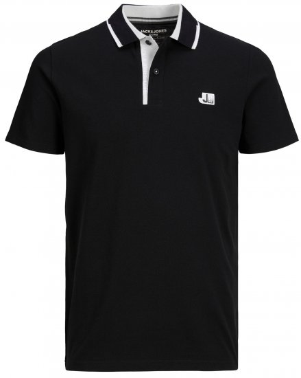 Jack & Jones JCOLOGAN Polo Black - Polo majice - Muške Polo Majice Veliki Brojevi