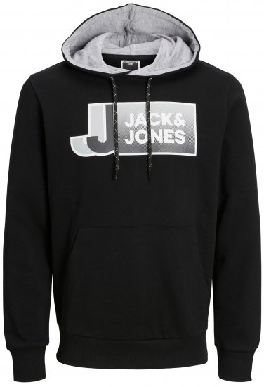 Jack & Jones JCOLOGAN Hoodie Black - Puloveri & dukserice - Muške Puloveri & dukserice veliki brojevi