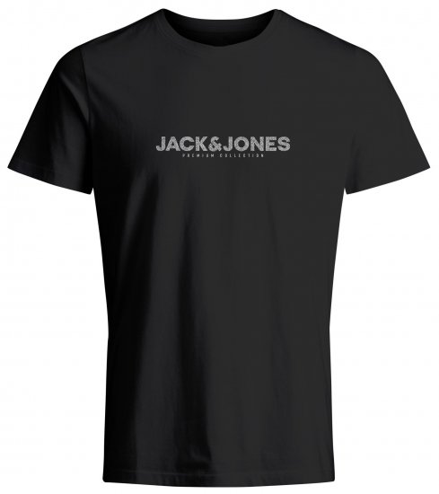 Jack & Jones JPRBLABOOSTER T-Shirt Black - Majice Kratkih Rukava - Muške Majice Kratkih Rukava Veliki Brojevi 
