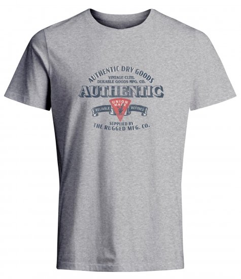 Jack & Jones JPRBLU Vintage T-shirt Grey - Majice Kratkih Rukava - Muške Majice Kratkih Rukava Veliki Brojevi 