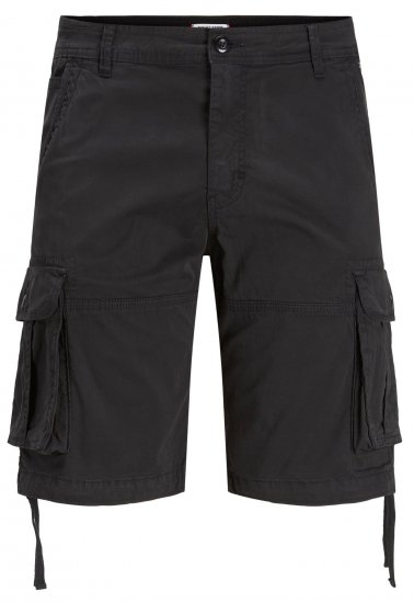 jack & Jones JPSTZEUS Cargo Shorts Black - Kratke hlače - Muške Kratke Hlače Veliki Brojevi 