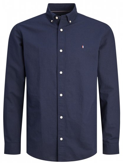 Jack & Jones JPRBLUSUMMER SHIELD LS Shirt Navy Blazer - Košulje - Muške Košulje Veliki Brojevi