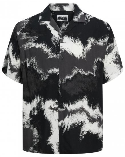 Jack & Jones JCOJEFF AOP Resort Shirt Asphalt - Košulje - Muške Košulje Veliki Brojevi