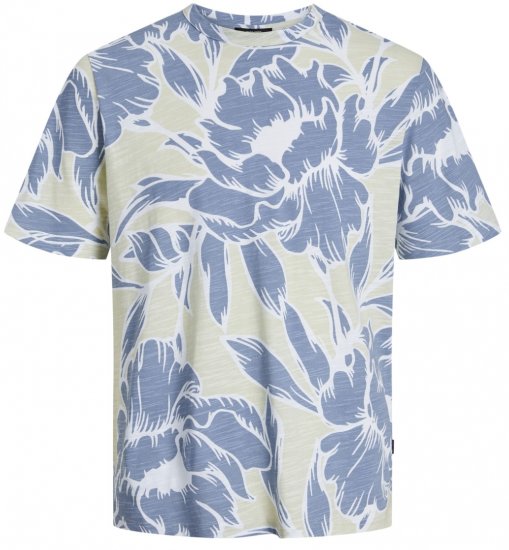 Jack & Jones JPRBLAPALMA AOP T-Shirt Green Tint - Majice Kratkih Rukava - Muške Majice Kratkih Rukava Veliki Brojevi 