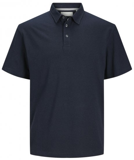 Jack & Jones JPRCC Soft Linen Blend Polo Night Sky - Polo majice - Muške Polo Majice Veliki Brojevi