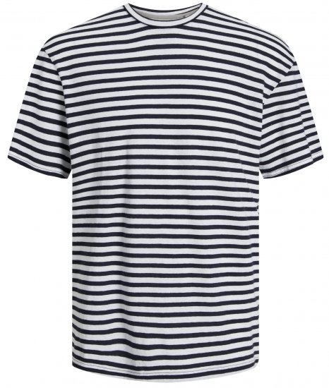 Jack & Jones JPRCC SOFT Linen Blend T-Shirt Night Sky - Majice Kratkih Rukava - Muške Majice Kratkih Rukava Veliki Brojevi 