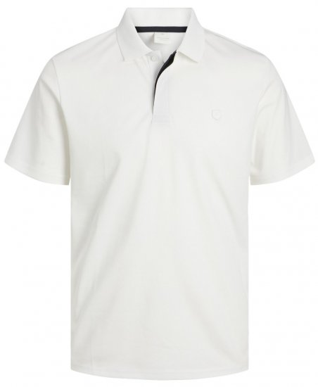 Jack & Jones Rodney Short Sleeve Polo White - Polo majice - Muške Polo Majice Veliki Brojevi