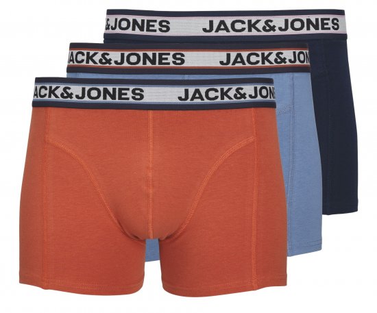 Jack & Jones JACMARCO SOLID Trunks 3-Pack Coronet Blue - Donje rublje & kupaće hlače - muške donje rublje veliki brojevi