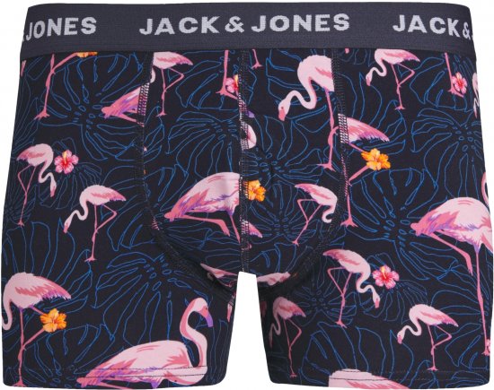Jack & Jones JACPINK FLAMINGO TRUNKS 5 PACK Navy Blazer - Donje rublje & kupaće hlače - muške donje rublje veliki brojevi