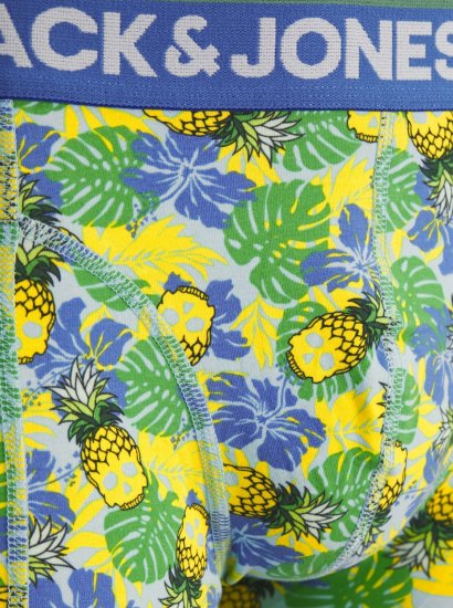 Jack & Jones JACPINEAPPLE SKULL TRUNKS 3 PACK Palace Blue - Bokserice - Muške Bokserice Veliki Brojevi