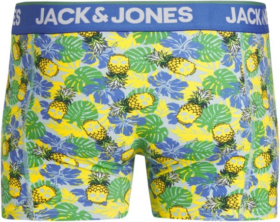 Jack & Jones JACPINEAPPLE SKULL TRUNKS 3 PACK Palace Blue - Bokserice - Muške Bokserice Veliki Brojevi