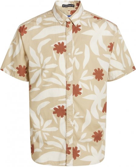 Jack & Jones JORJOSHUA ARUBA Shirt Buttercream - Košulje - Muške Košulje Veliki Brojevi