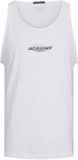 Jack & Jones JORARUBA BRANDING TANK TOP Bright White - Majice Kratkih Rukava - Muške Majice Kratkih Rukava Veliki Brojevi 