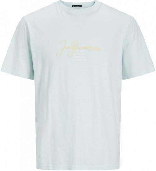 Jack & Jones JORARUBA BRANDING TEE SS CREW NECK Skylight - Majice Kratkih Rukava - Muške Majice Kratkih Rukava Veliki Brojevi 