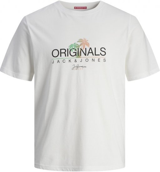Jack & Jones JORCASEY T-Shirt Crew Neck Bright White - Majice Kratkih Rukava - Muške Majice Kratkih Rukava Veliki Brojevi 