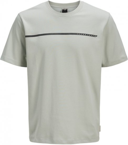 Jack & Jones FUSION Full Branding T-Shirt Aqua Grey - Majice Kratkih Rukava - Muške Majice Kratkih Rukava Veliki Brojevi 