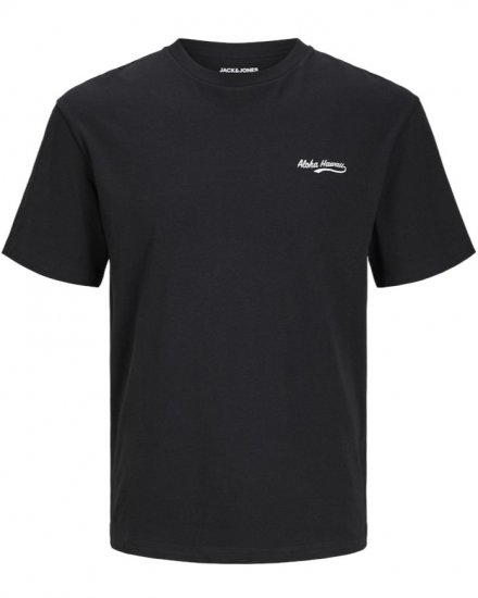 Jack & Jones Zekiel Crew Neck T-Shirt Black - Majice Kratkih Rukava - Muške Majice Kratkih Rukava Veliki Brojevi 