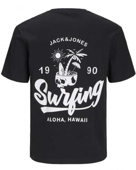 Jack & Jones Zekiel Crew Neck T-Shirt Black - Majice Kratkih Rukava - Muške Majice Kratkih Rukava Veliki Brojevi 