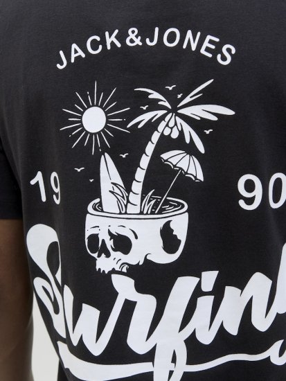 Jack & Jones Zekiel Crew Neck T-Shirt Black - Majice Kratkih Rukava - Muške Majice Kratkih Rukava Veliki Brojevi 