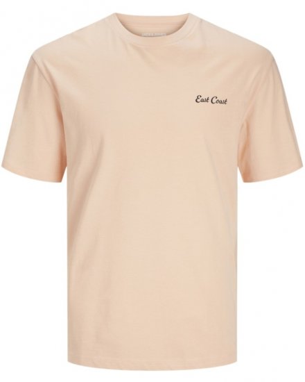 Jack & Jones Zekiel Crew Neck T-Shirt Peach Parfait - Majice Kratkih Rukava - Muške Majice Kratkih Rukava Veliki Brojevi 