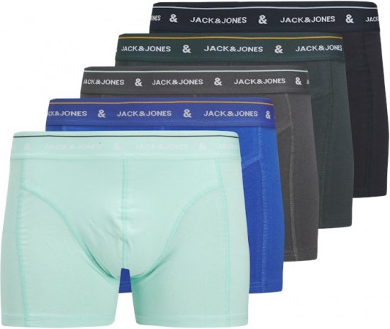 Jack & Jones Ron Soldi Trunks 5-Pack Grey - Donje rublje & kupaće hlače - muške donje rublje veliki brojevi