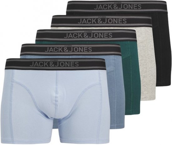 Jack & Jones Kyle Solid Trunks 5-Pack Deep Teal - Donje rublje & kupaće hlače - muške donje rublje veliki brojevi