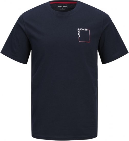 Jack & Jones Verner Crew Neck T-Shirt Blue - Majice Kratkih Rukava - Muške Majice Kratkih Rukava Veliki Brojevi 