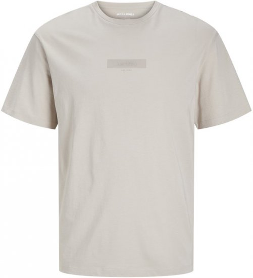 Jack & Jones TAKA T-Shirt Light Grey - Majice Kratkih Rukava - Muške Majice Kratkih Rukava Veliki Brojevi 