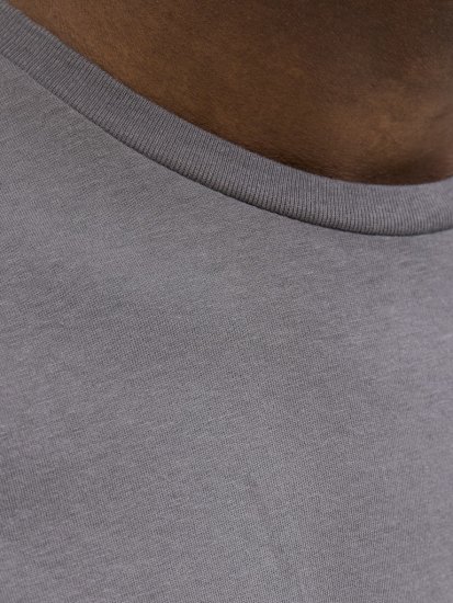 Jack & Jones Jaxon Crew Neck T-Shirt Castlerock - Majice Kratkih Rukava - Muške Majice Kratkih Rukava Veliki Brojevi 