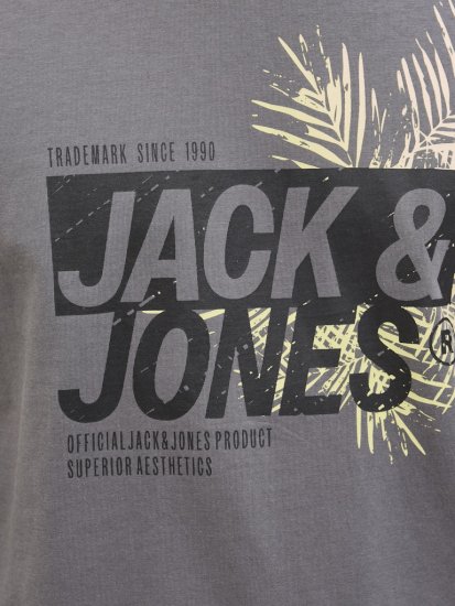 Jack & Jones Jaxon Crew Neck T-Shirt Castlerock - Majice Kratkih Rukava - Muške Majice Kratkih Rukava Veliki Brojevi 