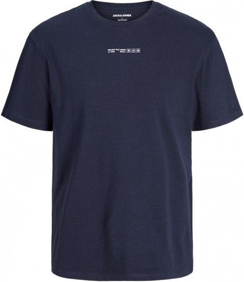 Jack & Jones Ayce Crew Neck T-Shirt Blue - Majice Kratkih Rukava - Muške Majice Kratkih Rukava Veliki Brojevi 
