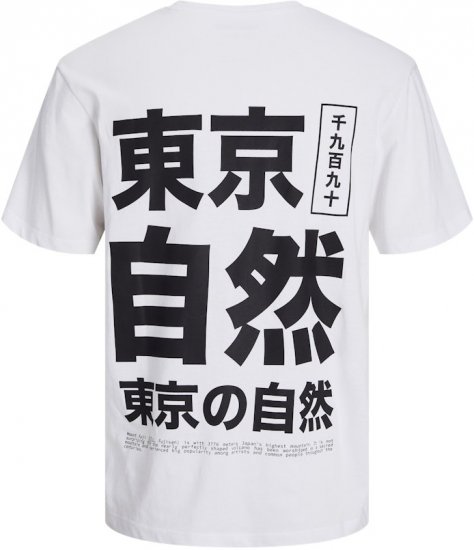 Jack & Jones Ayce Crew Neck T-Shirt White - Majice Kratkih Rukava - Muške Majice Kratkih Rukava Veliki Brojevi 