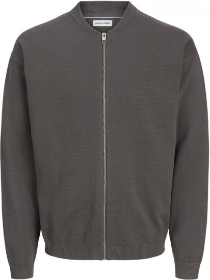 Jack & Jones Calvin Knit Bomber Zipper Sweater Grey - Puloveri & dukserice - Muške Puloveri & dukserice veliki brojevi
