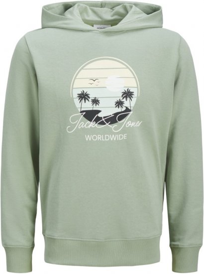Jack & Jones Palm Hoodie Iceberg Green - Puloveri & dukserice - Muške Puloveri & dukserice veliki brojevi