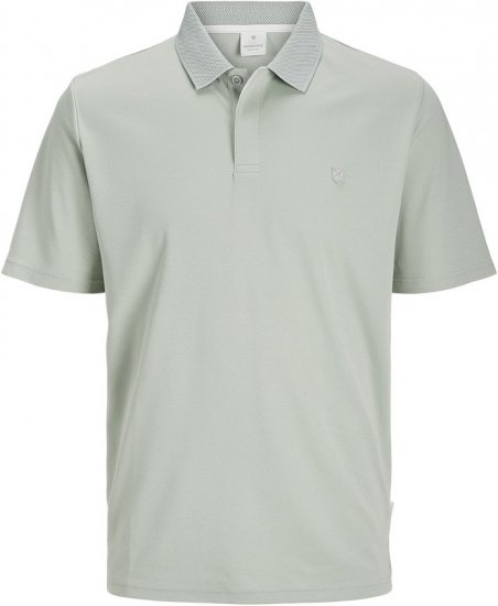 Jack & Jones Rodney Short Sleeve Polo Aqua Gray - Polo majice - Muške Polo Majice Veliki Brojevi