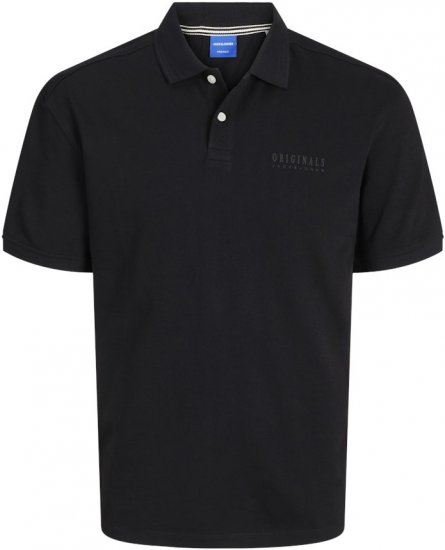 Jack & Jones Frederiksberg Polo Antique Black - Polo majice - Muške Polo Majice Veliki Brojevi