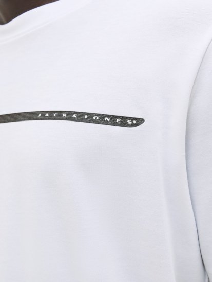 Jack & Jones FUSION Full Branding T-Shirt Bright White - Majice Kratkih Rukava - Muške Majice Kratkih Rukava Veliki Brojevi 
