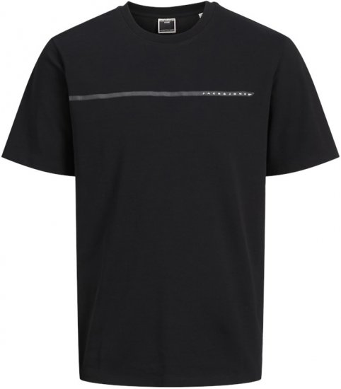 Jack & Jones FUSION Full Branding T-Shirt Black - Majice Kratkih Rukava - Muške Majice Kratkih Rukava Veliki Brojevi 