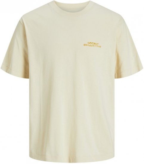 Jack & Jones Retiro Crew Neck T-Shirt Antique White - Majice Kratkih Rukava - Muške Majice Kratkih Rukava Veliki Brojevi 