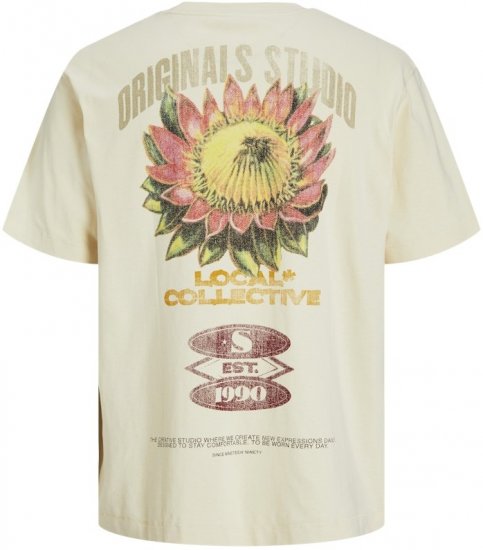 Jack & Jones Retiro Crew Neck T-Shirt Antique White - Majice Kratkih Rukava - Muške Majice Kratkih Rukava Veliki Brojevi 
