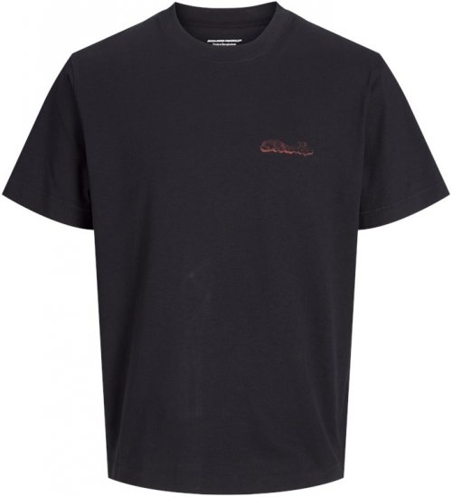 Jack & Jones Retiro Crew Neck T-Shirt Black - Majice Kratkih Rukava - Muške Majice Kratkih Rukava Veliki Brojevi 