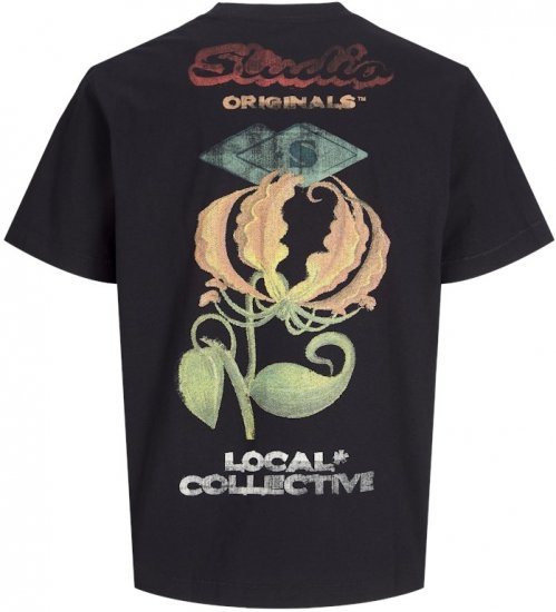 Jack & Jones Retiro Crew Neck T-Shirt Black - Majice Kratkih Rukava - Muške Majice Kratkih Rukava Veliki Brojevi 