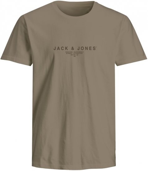 Jack & Jones Harris Crew Neck T-Shirt Brown - Majice Kratkih Rukava - Muške Majice Kratkih Rukava Veliki Brojevi 
