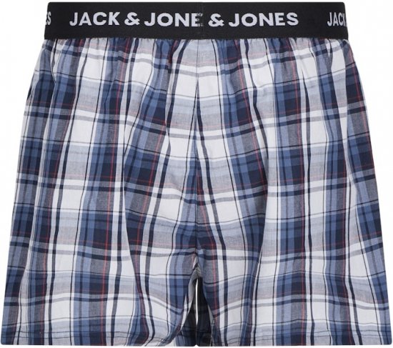 Jack & Jones Saigon Blue/Red Check Woven Boxers 3-Pack Navy Blazer - Donje rublje & kupaće hlače - muške donje rublje veliki brojevi